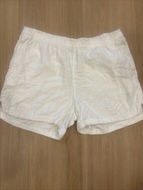 Old Navy White Elastic Waist Cotton Shorts XL Comfy Beach